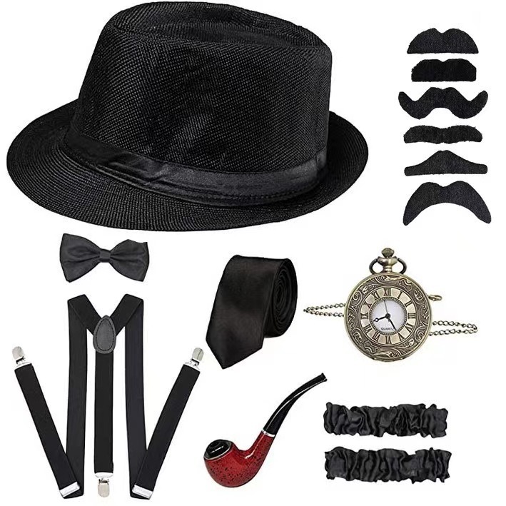Men'S Accessories In The 1920S - 1920'ler Erkek Gatsby Gangster Kostümü Gazeteci