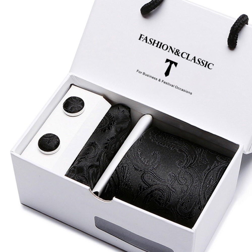 Lüks Dokuma İpek Jakarlı Krava - Neck Tie Set Box incelemesi ve fiyatı